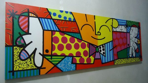 Painel Pintura Acrilica POP ARTE 70X100